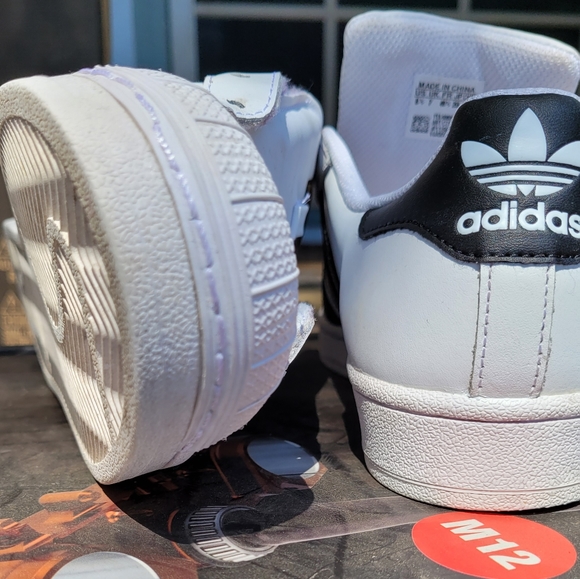 Adidas Superstar Men's size 8½ US 42 EU White Black Custom - Picture 14 of 16